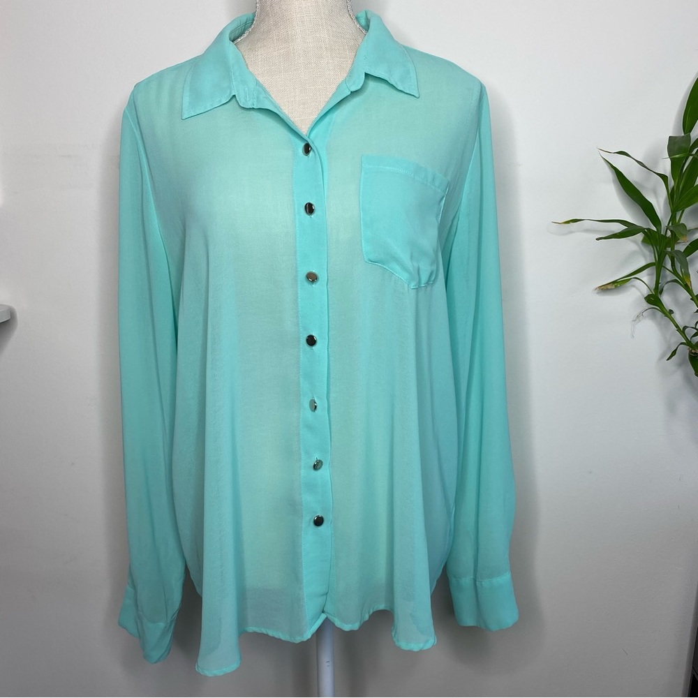 Sheer button up